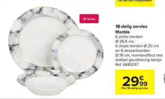 Carrefour 18-delig sevies Marble aanbieding