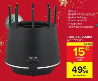 Carrefour Tafel Fondue EF265812 aanbieding