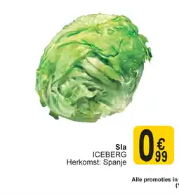 Cora Sla iceberg aanbieding