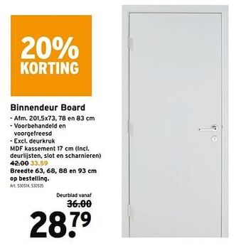 Binnendeur board