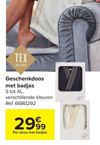 Carrefour Geschenkdoos met badjas aanbieding