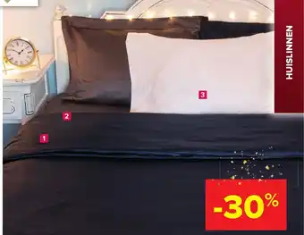 Carrefour Dekbedovertrek + 2 slopen Satin 240 x 220cm aanbieding