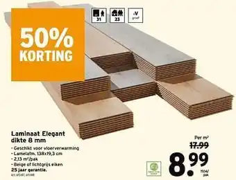 GAMMA Laminaat elegant dikte 8mm aanbieding