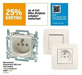 GAMMA Stopcontact met aarding 28.5mm aanbieding