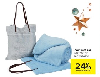 Carrefour Plaid met zak aanbieding