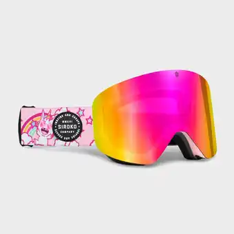 Decathlon Kinderen Wintersport Kinder skibril GX Kids Snow Unicorns SIROKO Kauwgom Roze aanbieding