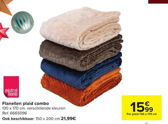 Carrefour Flanellen plaid combo aanbieding