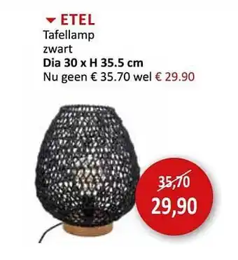 Weba Etel tafellamp Dia 30xH 35.5 cm aanbieding