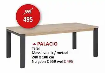 Weba Palacio tafel 240 x 100cm aanbieding