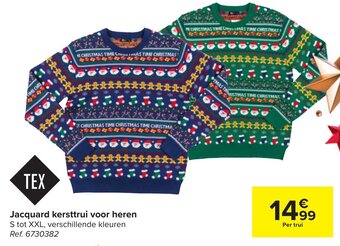 Jacquard kersttrui voor heren