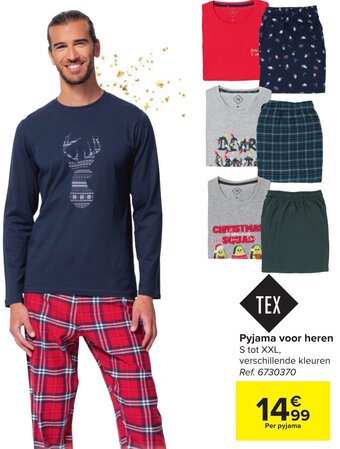 Carrefour Pyjama voor heren aanbieding
