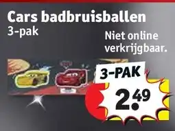 Kruidvat Cars badbruisballen aanbieding