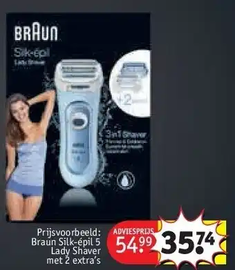 Kruidvat Braun Silk-épil 5 Lady Shaver met 2 extra’s aanbieding