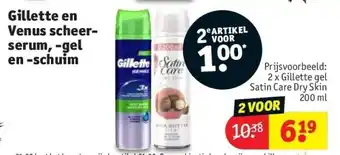 Kruidvat Gillette en Venus scheerserum, -gel en -schuim aanbieding