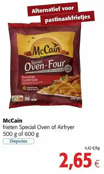 Colruyt Mccain frieten special oven of airfryer aanbieding
