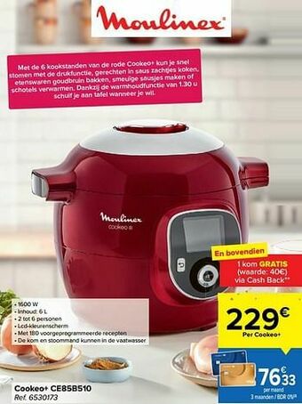 Carrefour Moulinex cookeo+ ce85b510 aanbieding