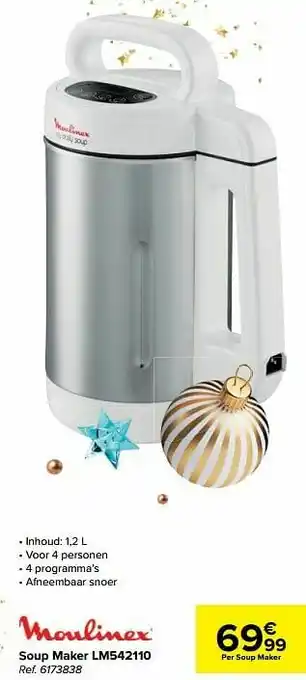 Carrefour Moulinex soup maker lm542110 aanbieding
