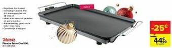 Carrefour Nova plancha table chef xxl aanbieding