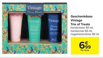 Carrefour Geschenkdoos Vintage Trio of Treats aanbieding