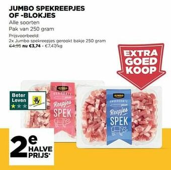 Jumbo Jumbo spekreepjes gerookt bakje aanbieding