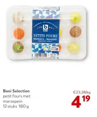 OKay Boni Selection petit fours met marsepein aanbieding