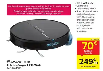 Carrefour Robotstofzuiger RR7455WH aanbieding
