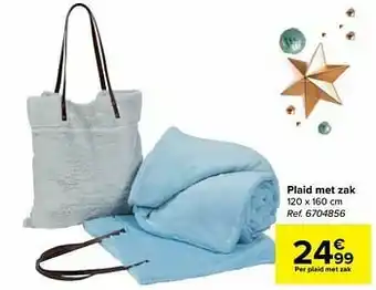 Carrefour Plaid met zak aanbieding