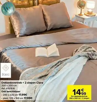 Carrefour Dekbedovertrek + 2 slopen clara aanbieding