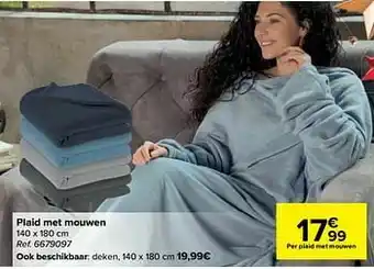 Carrefour Plaid met mouwen aanbieding