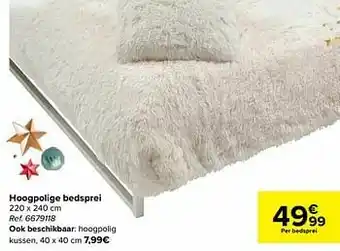 Carrefour Hoogpolige bedsprei aanbieding