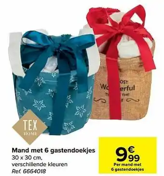 Mand met 6 gastendoekjes
