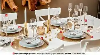 Carrefour Set van 4 lage glazen aanbieding