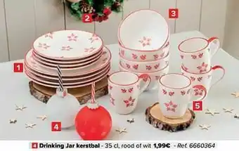 Drinking jar kerstbal