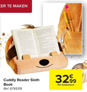 Carrefour Cuddly Reader Sloth Book aanbieding