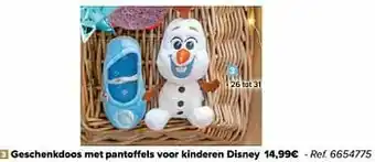 Carrefour Geschenkdoos met pantoffels voor kinderen disney aanbieding
