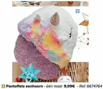 Carrefour Pantoffels eenhoorn aanbieding