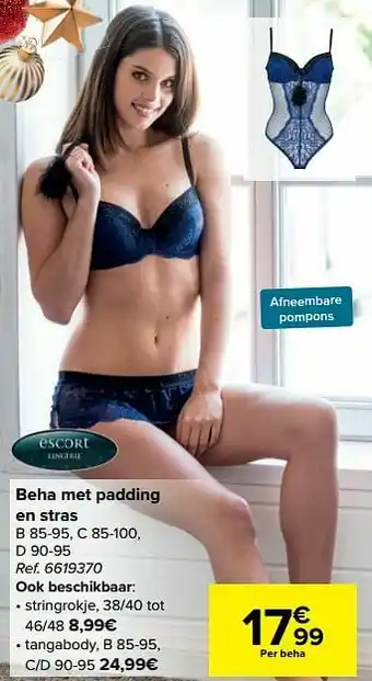 Carrefour Beha met padding en stras aanbieding