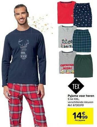Carrefour Pyjama voor heren aanbieding