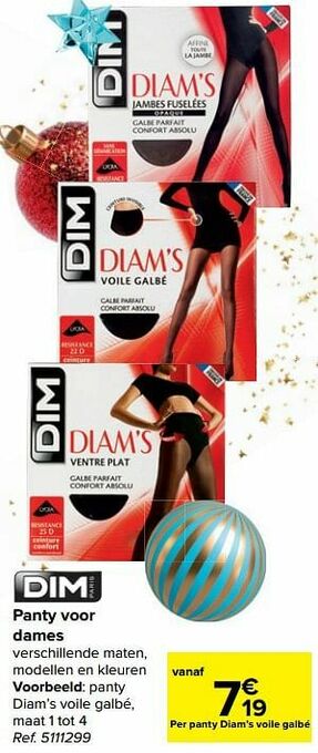 Carrefour Panty diam’s voile galbé aanbieding