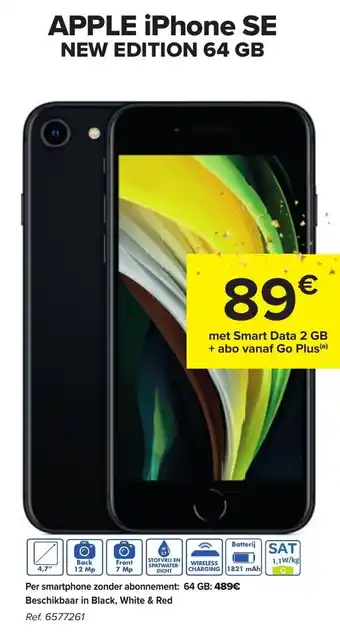 Carrefour Apple iPhone SE new edition 64GB aanbieding