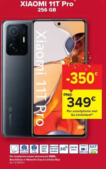 Carrefour Xiaomi 11T Pro aanbieding