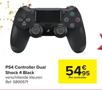 Carrefour PS4 Controller Dual Shock 4 Black aanbieding