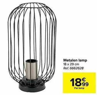 Carrefour Metalen lamp aanbieding