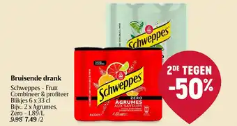 Delhaize Bruisende drank Schweppes Fruit aanbieding