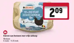 Delhaize Eieren Van Hennen met Vrije Uitloop aanbieding