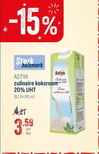 Horeca totaal Astya Culinaire Koksroom 20% UHT aanbieding