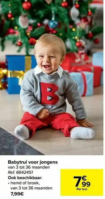 Carrefour Babytrui voor jongens aanbieding