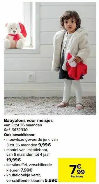 Carrefour Babybloes voor meisjes aanbieding
