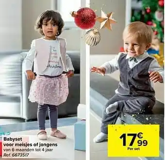 Carrefour Babyset voor meisjes of jongens aanbieding