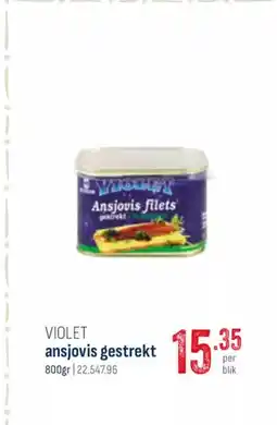 Horeca totaal Violet ansjovis gestrekt aanbieding